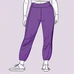 cropped purple yoga pants image